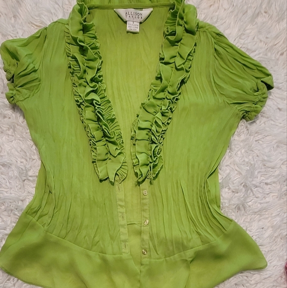 Allison Taylor green blouse - Picture 1 of 6